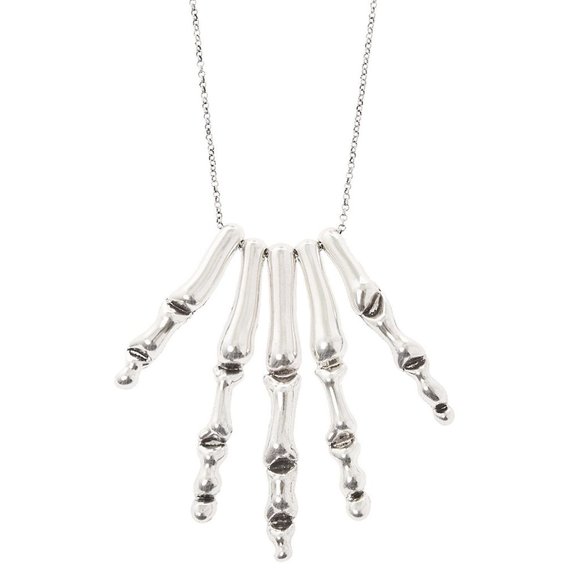 Claire's Jewelry - Halloween Girls Skeleton Hand Statement skeletal Finger Pendants Necklace New